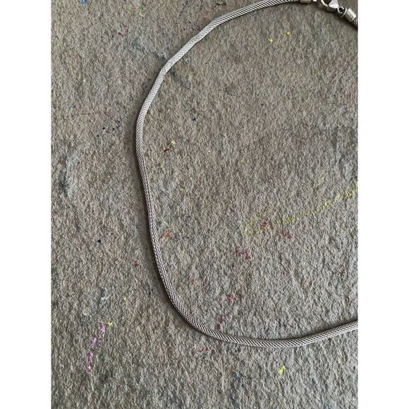 925 Collar Necklace Sterling Silver NG Rope Style Stamped - Picture 6 of 11